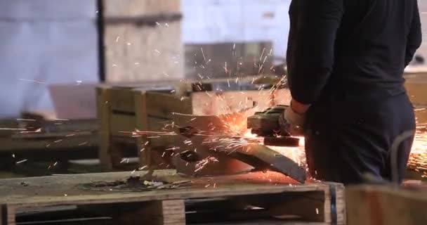 Järn Och Stålverk Hällande Smält Järn Metallindustri Smält Metall Glödande — Stockvideo