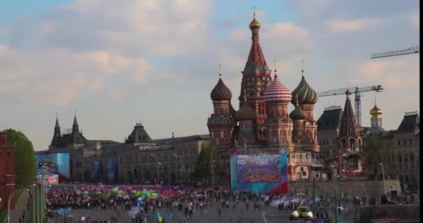 Moskau Russland Mai 2019 Touristendemonstration Feiertag Der Arbeit Auf Kremlin — Stockvideo