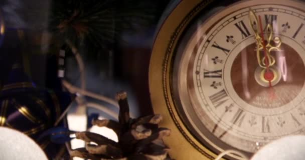 2020 Feliz Ano Novo Renderização Perfeito Para Convites Relógio Agradável — Vídeo de Stock