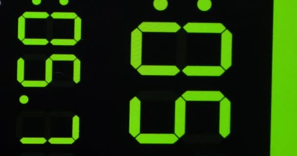 Orologio digitale Timelapse sullo schermo dello Smart Phone. — Video Stock