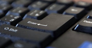 Siyah bilgisayar klavyesi stok görüntülerini süper kapatıyor. Anahtarları girin