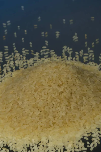 Arroz Cru Como Fundo Espelho Fundo — Fotografia de Stock