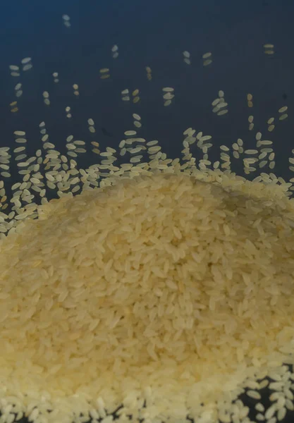 Arroz Cru Como Fundo Espelho Fundo — Fotografia de Stock