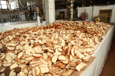 Taze kokulu ekmek masanın üzerine.