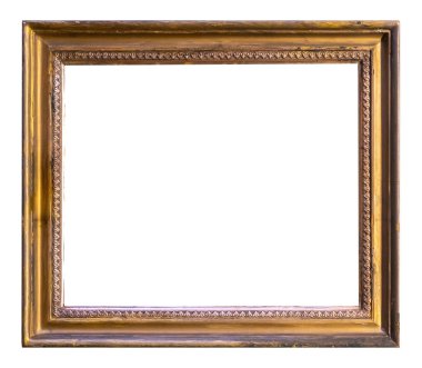 Beyaz arkaplanda izole edilmiş eski fotoğraf çerçevesi