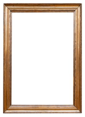 Beyaz arkaplanda izole edilmiş antik fotoğraf çerçevesi