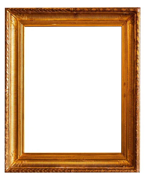 白色背景上孤立的金老式美丽相框 — 图库照片