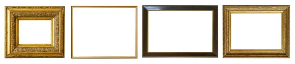 Frames Paintings Gold Antique Antiquity Collection Isolated Museum — Stock Photo, Image