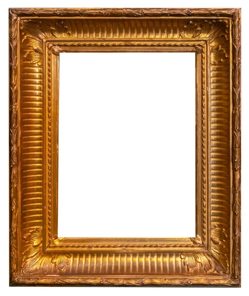 Frame Baguette Isolerad Inredning Guld Vintage Interiör — Stockfoto