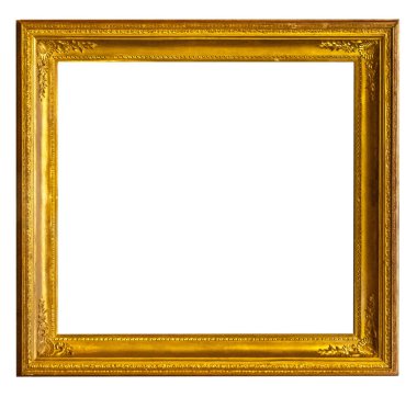 Beyaz arkaplanda izole edilmiş eski fotoğraf çerçevesi