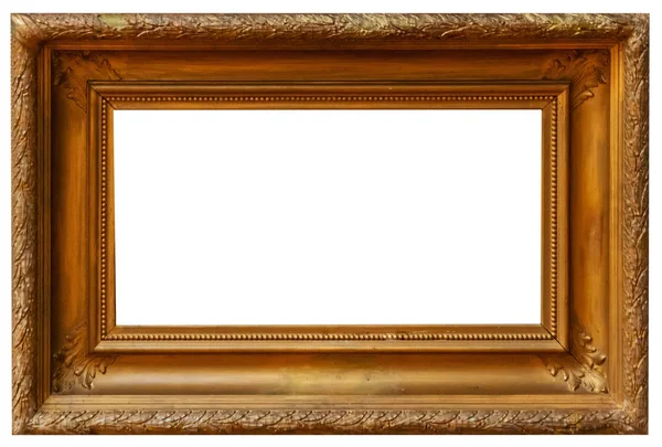 Telaio Baguette Isolato Arredamento Oro Vintage Interno — Foto Stock