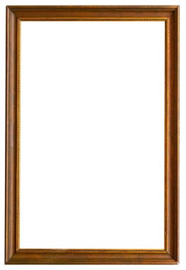 Beyaz arkaplanda izole edilmiş eski fotoğraf çerçevesi