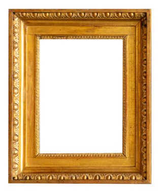 Beyaz arkaplanda izole edilmiş eski fotoğraf çerçevesi