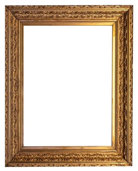 白色相框上的金色背景图片框 — 图库照片