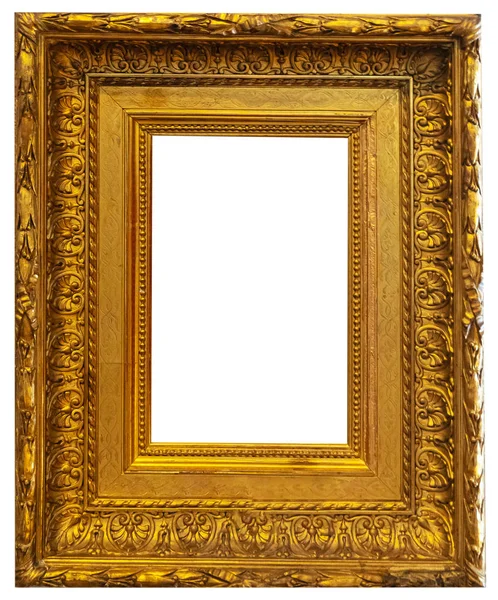 Frame Baguette Isolerad Inredning Guld Vintage Interiör — Stockfoto