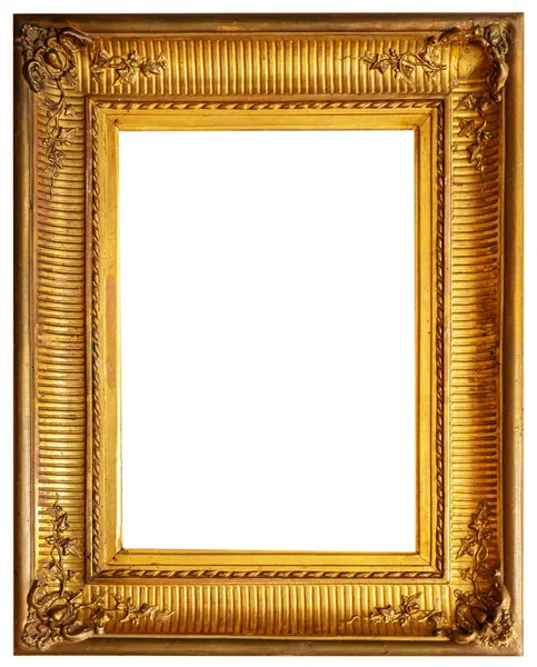 Picture Frame Isolated Interior Vintage Art Gold Baguette — Stock Photo, Image