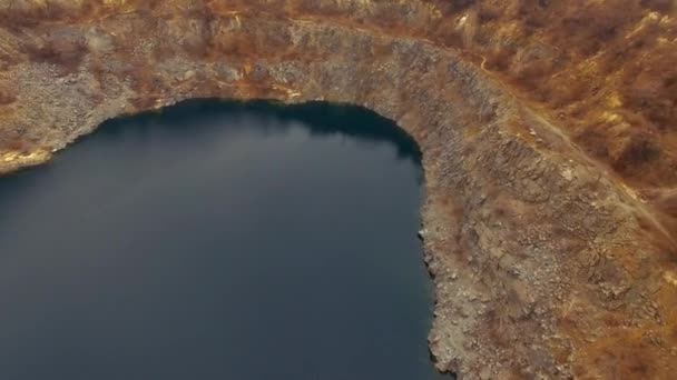 Mouvement Aérien Drone Lac Montagne Haut — Video