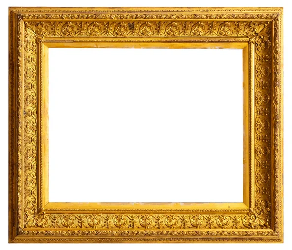 Πλαίσιο Εικόνας Απομονωμένο Εσωτερικό Vintage Τέχνη Χρυσό Μπαγκέτα — Φωτογραφία Αρχείου