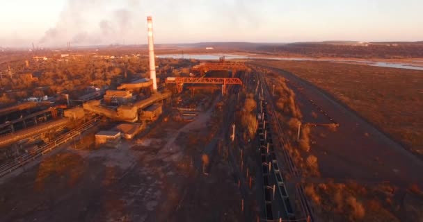 Poluição Vegetal Muito Antiga Ecologia Catástrofe Ecológica Pôr Sol — Vídeo de Stock