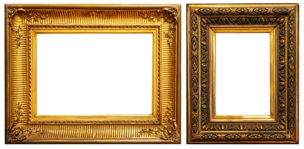 Molduras Retrato Antigo Retro Dourado — Fotografia de Stock