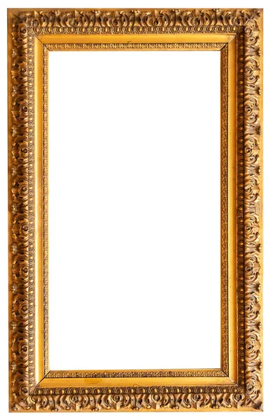 Fotolijstje Geïsoleerd Interieur Vintage Art Gold Baguette — Stockfoto