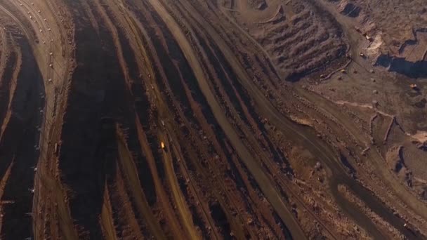 Extracción Mineral Hierro Industria Minera Fotografía Aérea — Vídeo de stock