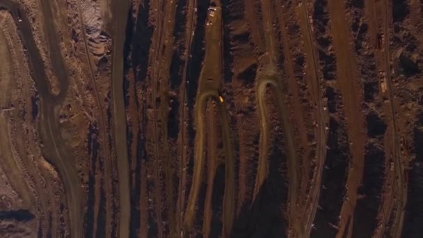 Fotografia Aérea Indústria Mineração Minério Ferro Pedreira — Vídeo de Stock