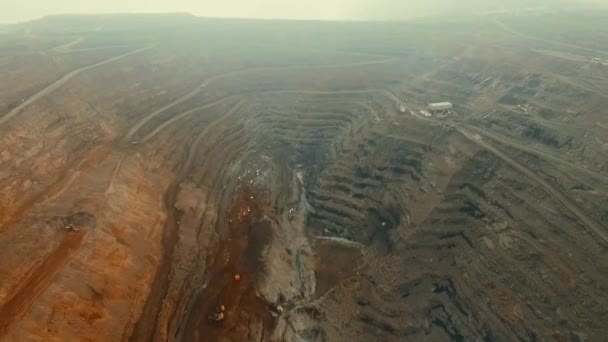 Extracción Cielo Abierto Canteras Industria Del Mineral Hierro — Vídeo de stock