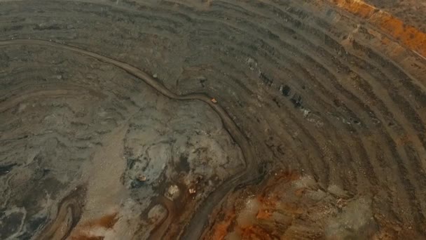 Добыча Железной Руды Карьере — стоковое видео