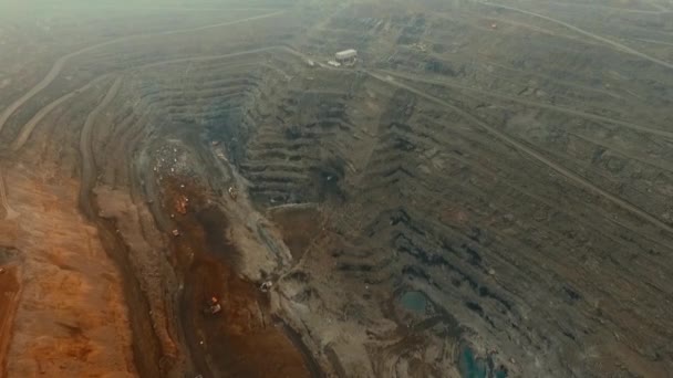 Extracción Cielo Abierto Canteras Industria Del Mineral Hierro — Vídeo de stock