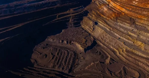 Pedreira Minério Ferro Tipo Mineração Céu Aberto Mineração Minério Ferro — Fotografia de Stock