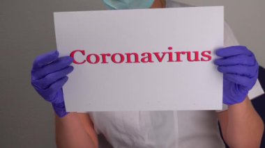 Coronavirus. Kağıt üzerinde doktor teşhisi yazıyor..