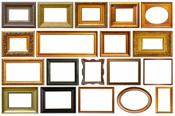 Set Frame Frames Picture Gold Silver Tree — Stock Photo, Image