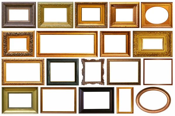 Set Frame Frames Picture Gold Silver Tree — Stock Photo, Image