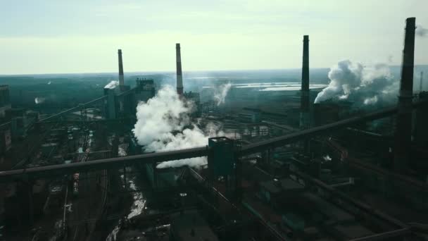 Rura Metalurgiczna Instalacji Dymu Złego Hutnictwa Ekologicznego — Wideo stockowe