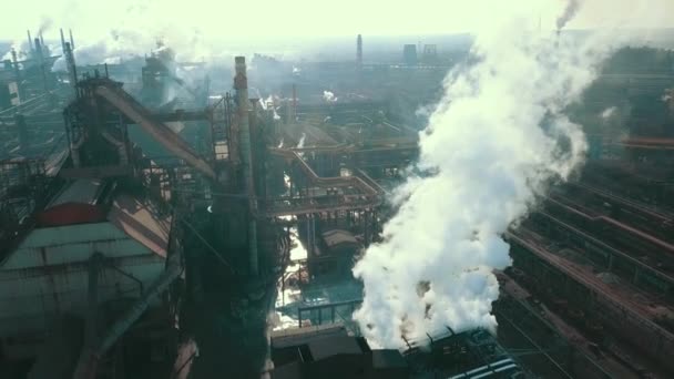 Metallurgische Plant Pijp Rook Slechte Ecologie Metallurgie — Stockvideo