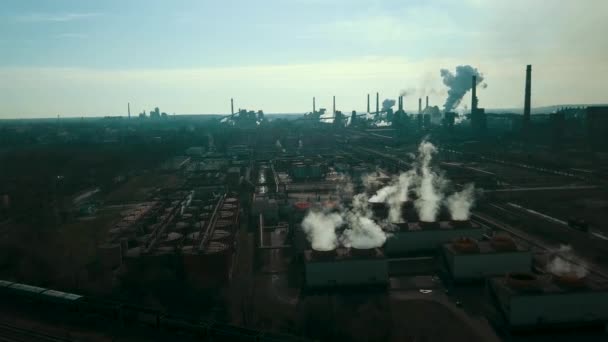 Metallurgische Plant Pijp Rook Slechte Ecologie Metallurgie — Stockvideo