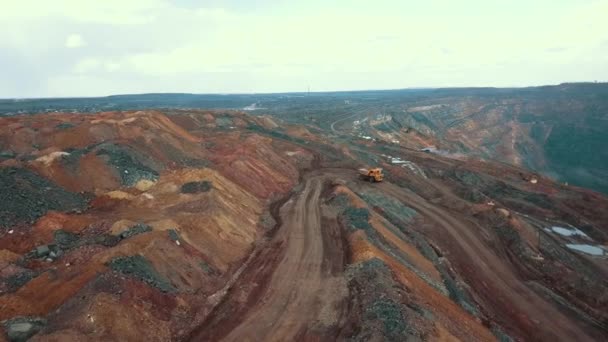 Minería Cielo Abierto Mineral Hierro Cielo Abierto — Vídeos de Stock