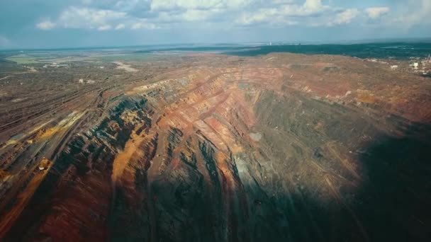 Açık Maden Ocağı Demir Cevheri — Stok video