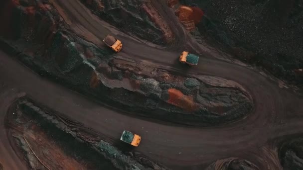 Minería Cielo Abierto Mineral Hierro Cielo Abierto — Vídeos de Stock