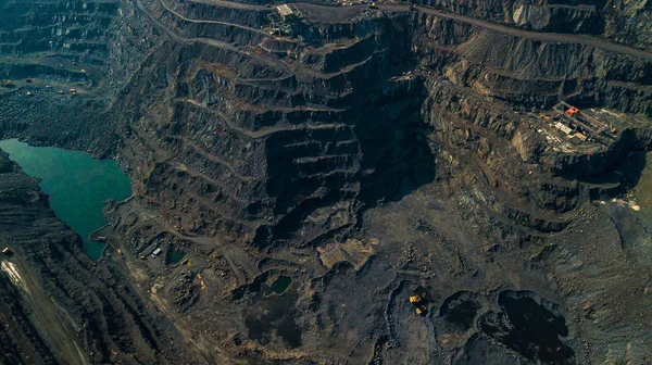 Una Cantera Minas Cielo Abierto Utilizando Una Minería Cielo Abierto —  Fotos de Stock