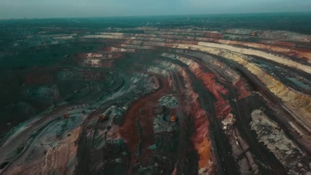 Panorama Vue Aérienne Prise Vue Aérienne Mines Ciel Ouvert Mines — Video