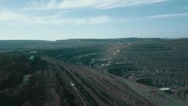 Madencilik Için Açık Maden Ocağı Demir Cevheri Madenciliği Kazma Madencilik — Stok video