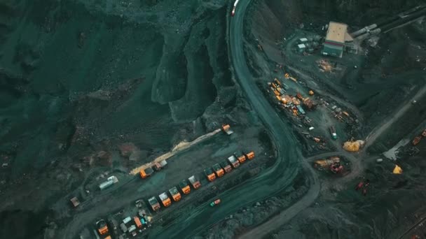 Vue Aérienne Exploitation Minière Minerai Fer Panorama Une Mine Ciel — Video