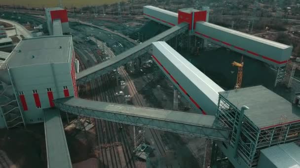 Bitki Metalurji Madencilik Fabrika Işleme Hava Görüntüsü Video — Stok video