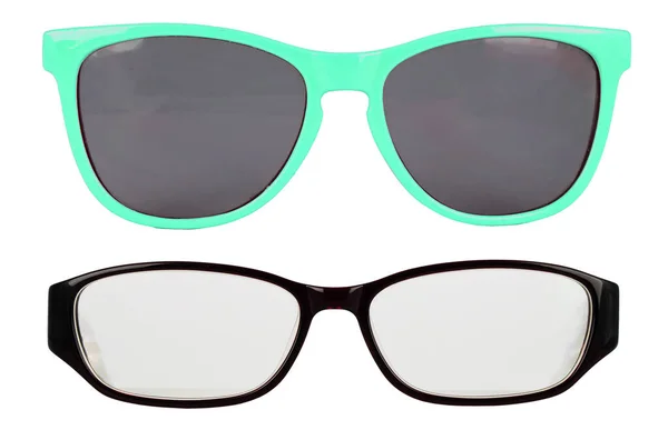 Sada Módních Brýlí Oděv Snímky Brýlí — Stock fotografie