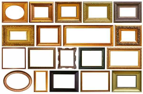 Set Frame Frames Picture Gold Silver Tree — Stock Photo, Image