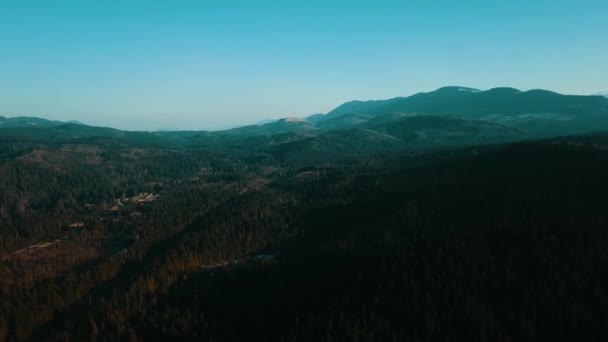 Montagnes Coucher Soleil Highlands Photographie Aérienne Pour Vidéo — Video