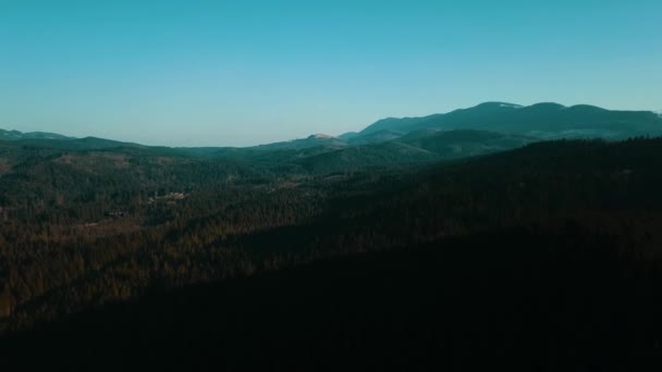 Hory Západ Slunce Vysočina Letecké Fotografie Pro Video — Stock video