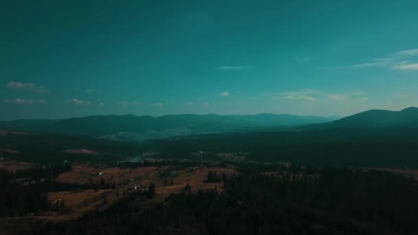 Cárpatos Montañas Tierras Altas Bosque Valle Aro Video — Vídeo de stock